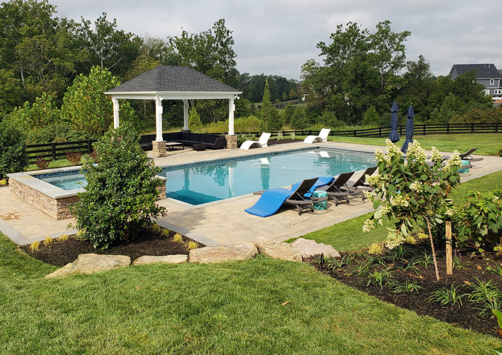 Pool and pavilion landscape